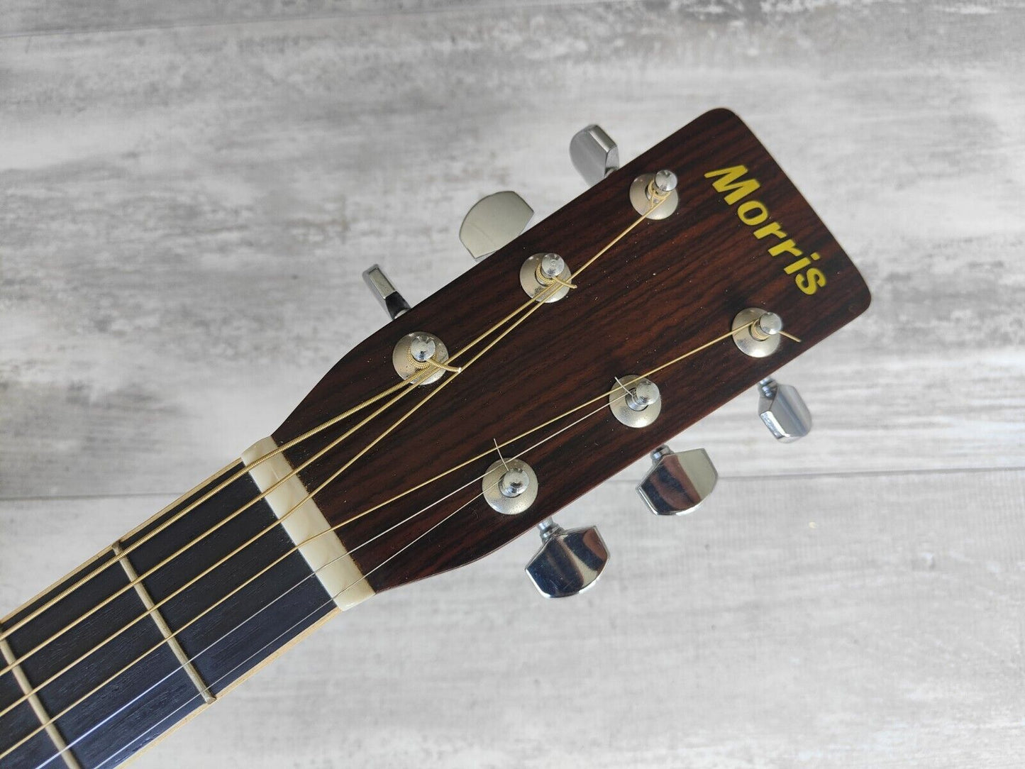 1980's Morris W-20 Japanese Vintage Acoustic Dreadnought Guitar (Natural)