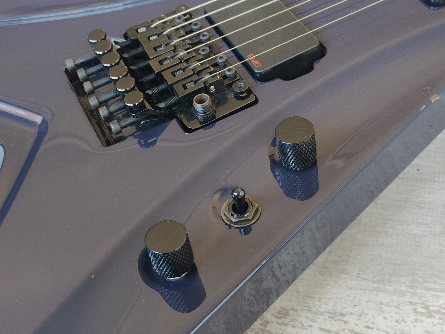 1990's Edwards Japan (by ESP) E-C-98V Flying V w/EMG's (Purple)