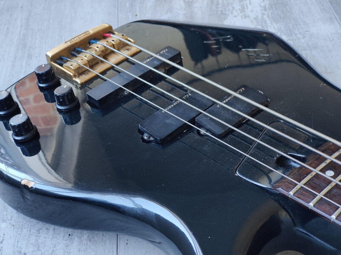 1990's Fernandes Japan FRB-65 Revolver Active Bass (Black)