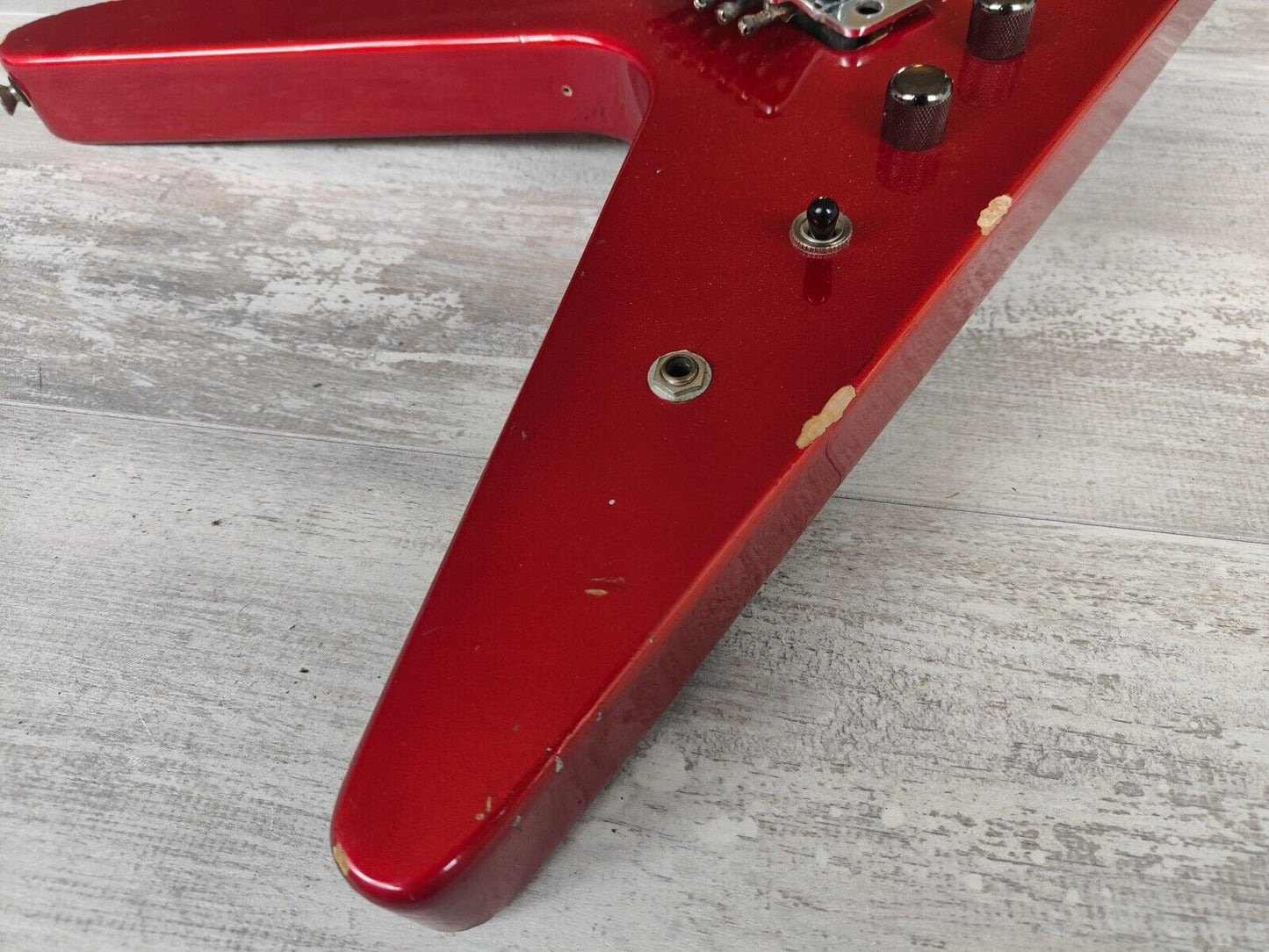 1980's Fernandes Japan BSV Series Short Scale Flying V (Candy Apple Red)