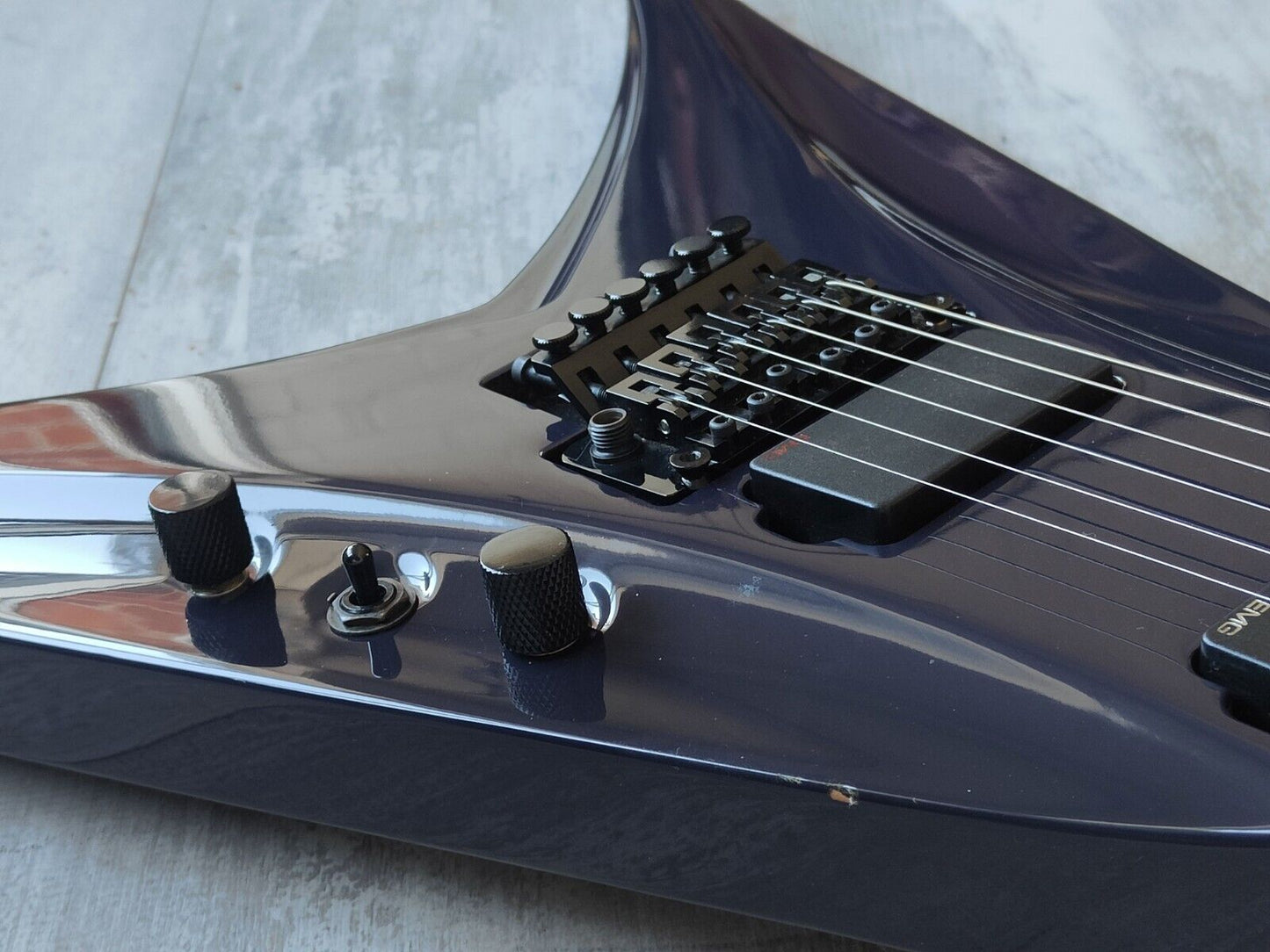 1990's Edwards Japan (by ESP) E-C-98V Flying V w/EMG's (Purple)
