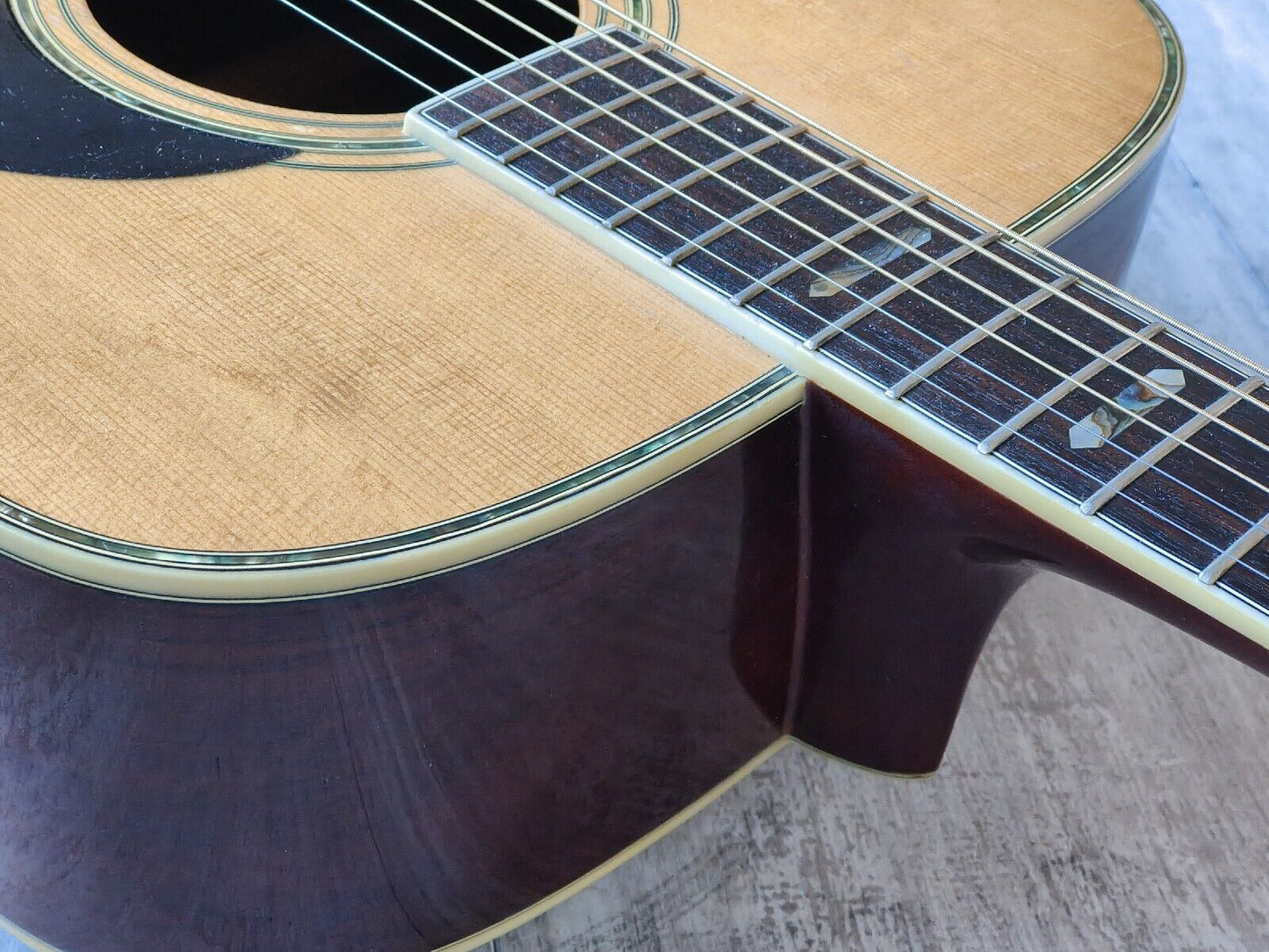 1980's Morris W-60 Japanese Vintage Acoustic Dreadnought Guitar (Natural)