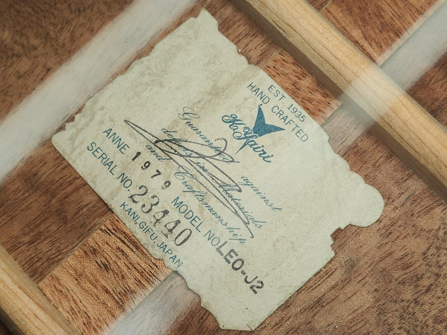 1979 K. Yairi Japan Leo-J2 Handmade Acoustic Guitar (Natural)