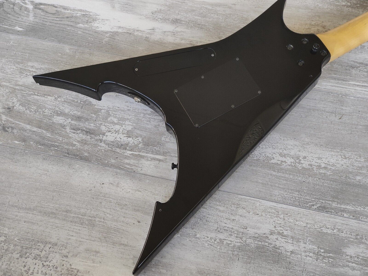 1980's ZEP-II FAZ-110 "Flying A" V Style Takamizawa Artist Model Guitar (Black)