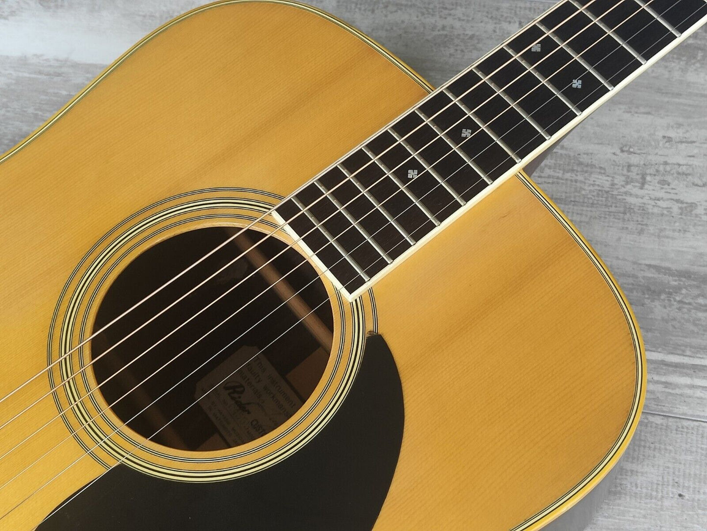 1976 Rider Japan R-350 (Momose) Vintage Acoustic Dreadnought Guitar (Natural)