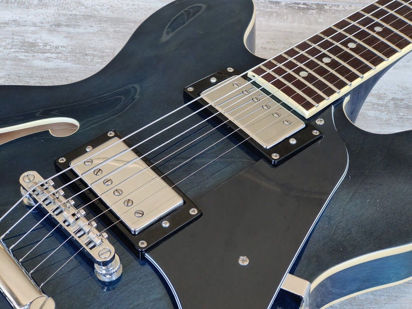 Tokai ES-86 Semi Hollowbody 335 Electric Guitar (See-Thru Blue)