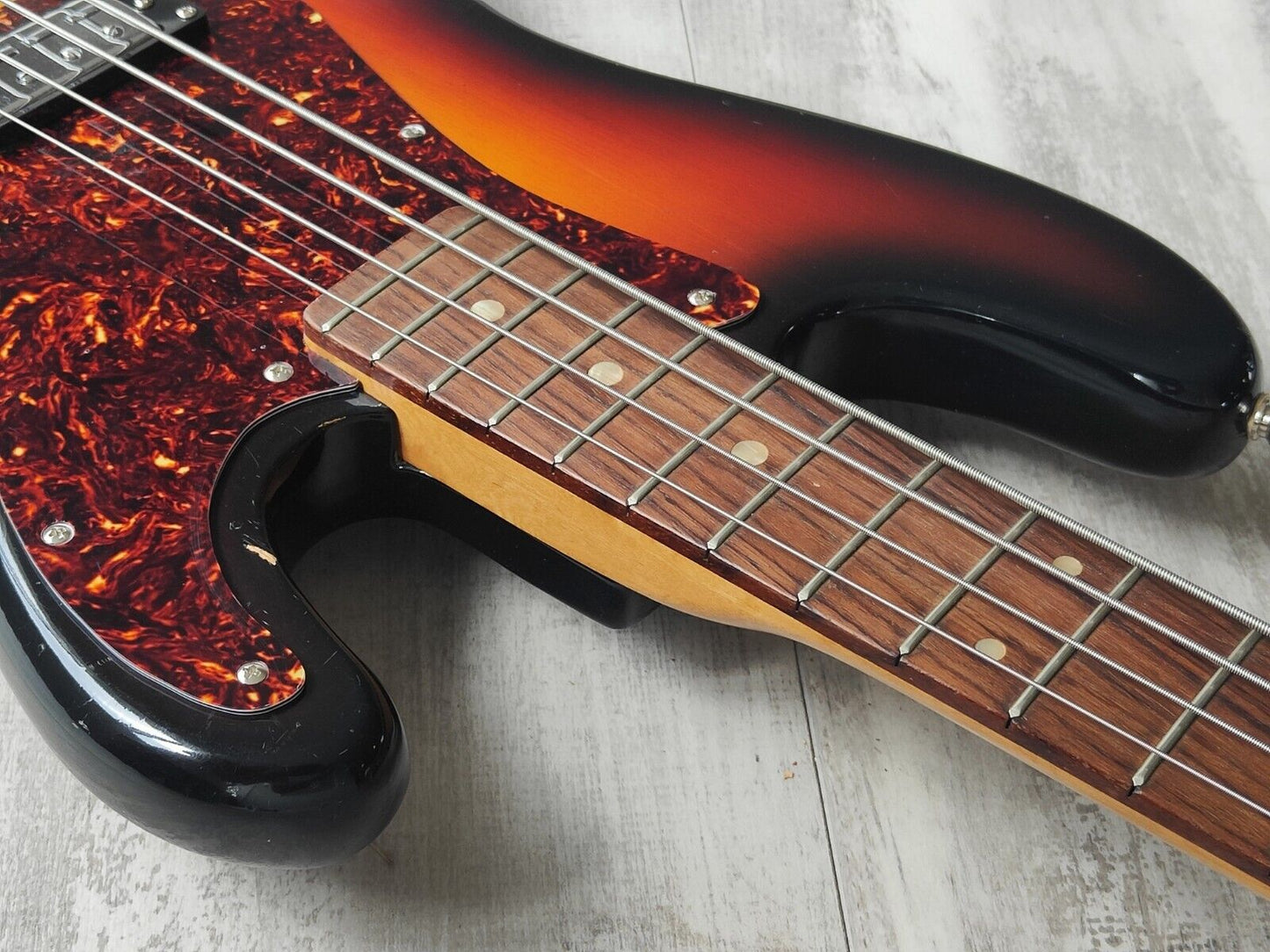 1970's Unknown Japanese Precision Bass w/Humbucker (Sunburst)