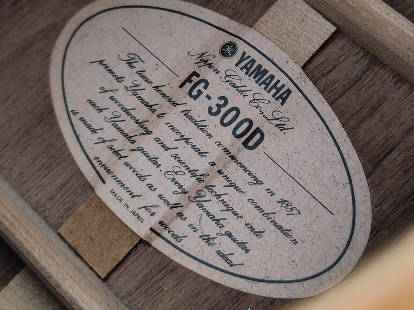 1980's Yamaha FG-300D Japanese Vintage Acoustic Dreadnought Guitar (Natural)