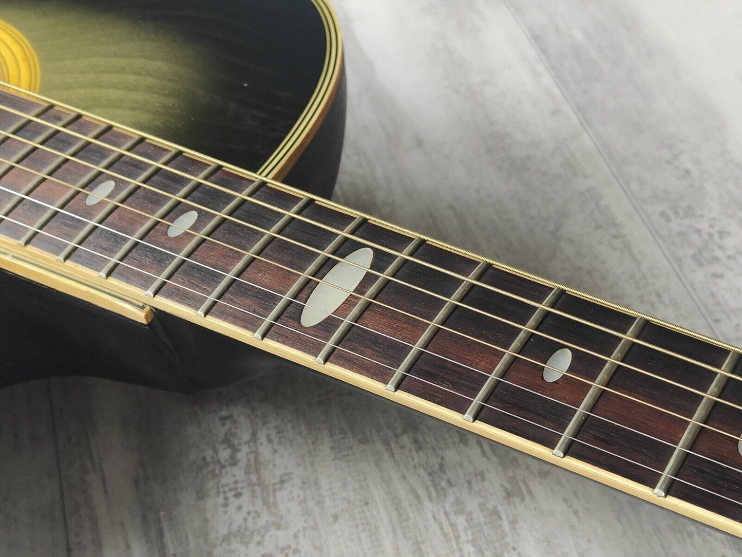 1990's Applause AE-38 Ovation Shaped Acoustic Guitar (Green Burst)