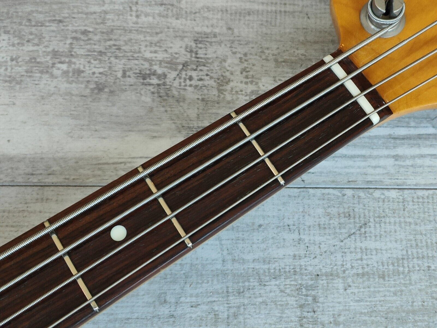 1992 Fender Japan (by Fujigen) JB62-58 '62 Reissue Jazz Bass (Candy Apple Red)