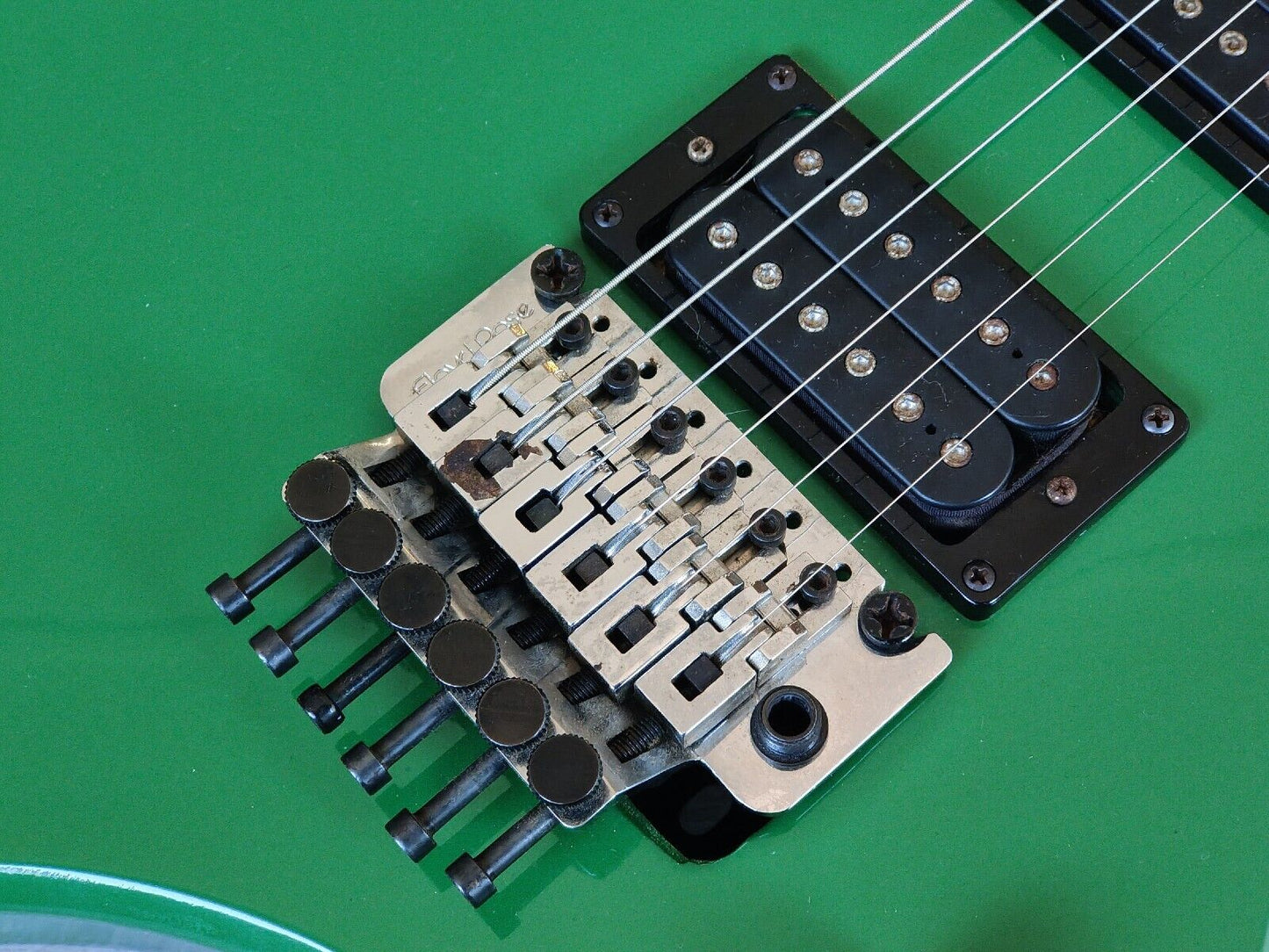 1980's BC Rich Japan NJ Series Warlock w/Floyd Rose (Refinished Green)