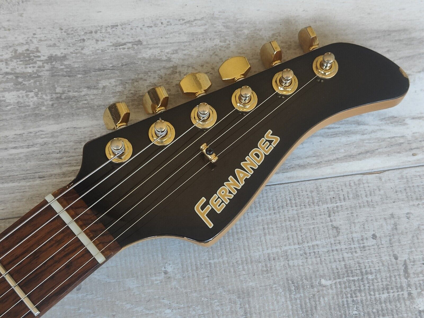 1995 Fernandes Japan FR-75S Revolver Superstrat w/Sustainer (Black Burst)
