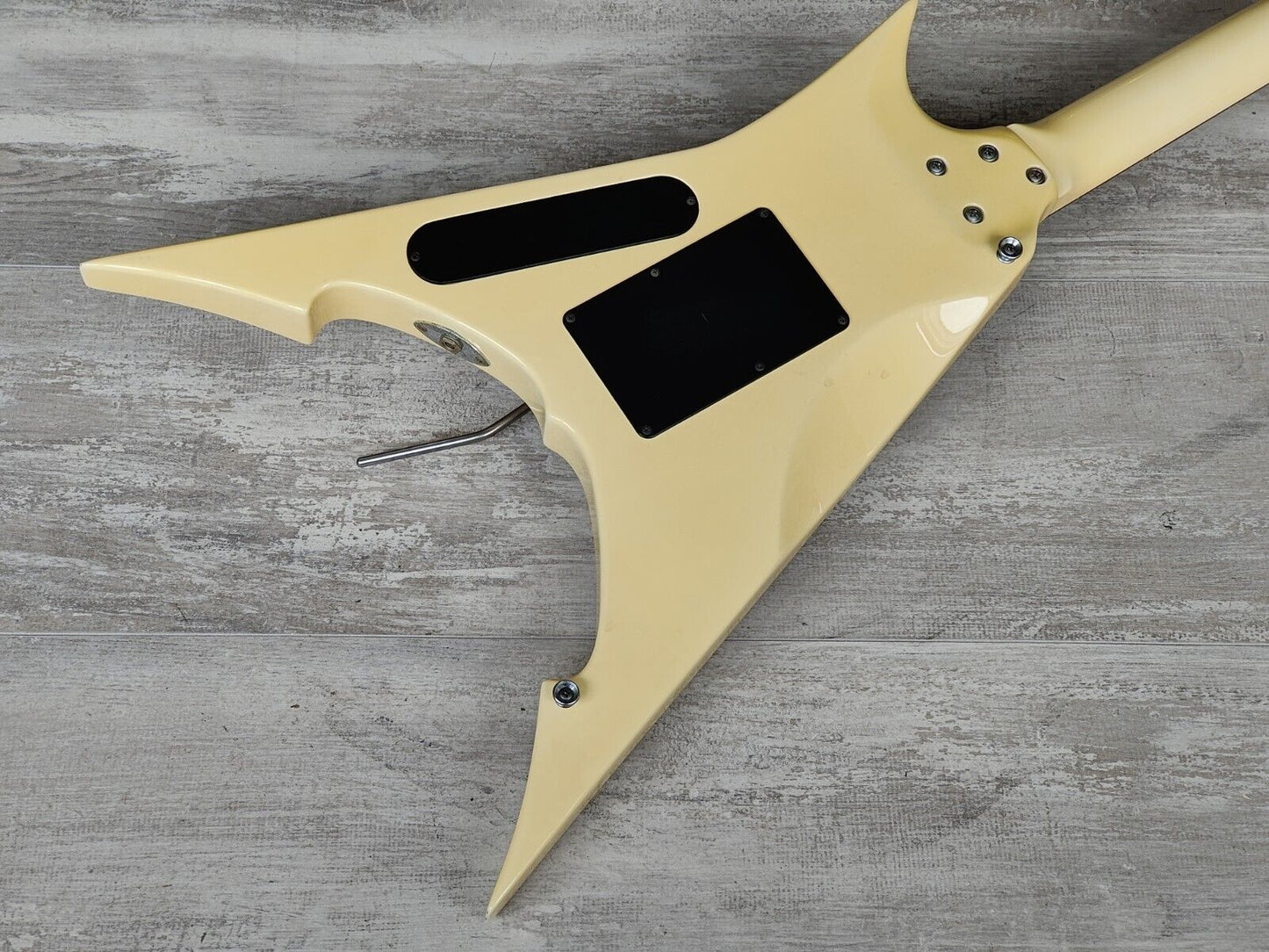 1987 ZEP-II (by ESP Japan) FAZ-115 "Flying A" Takamizawa Model Guitar (White)