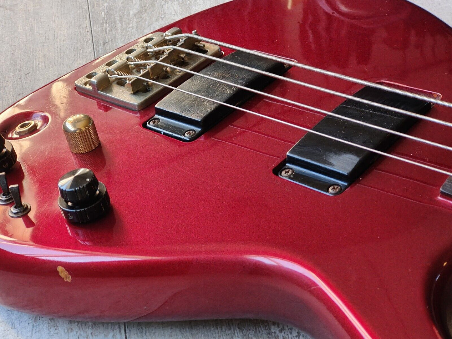 1983 Aria Pro II Japan SB Elite-II Electric Bass (Deep Red Metallic)