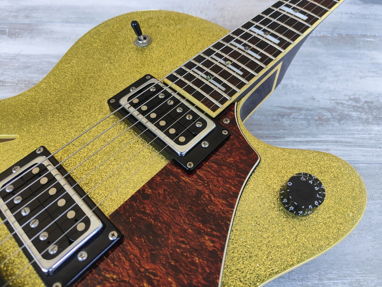 2006 Italia Torino Semi Hollowbody Electric Guitar (Sparkle Gold)
