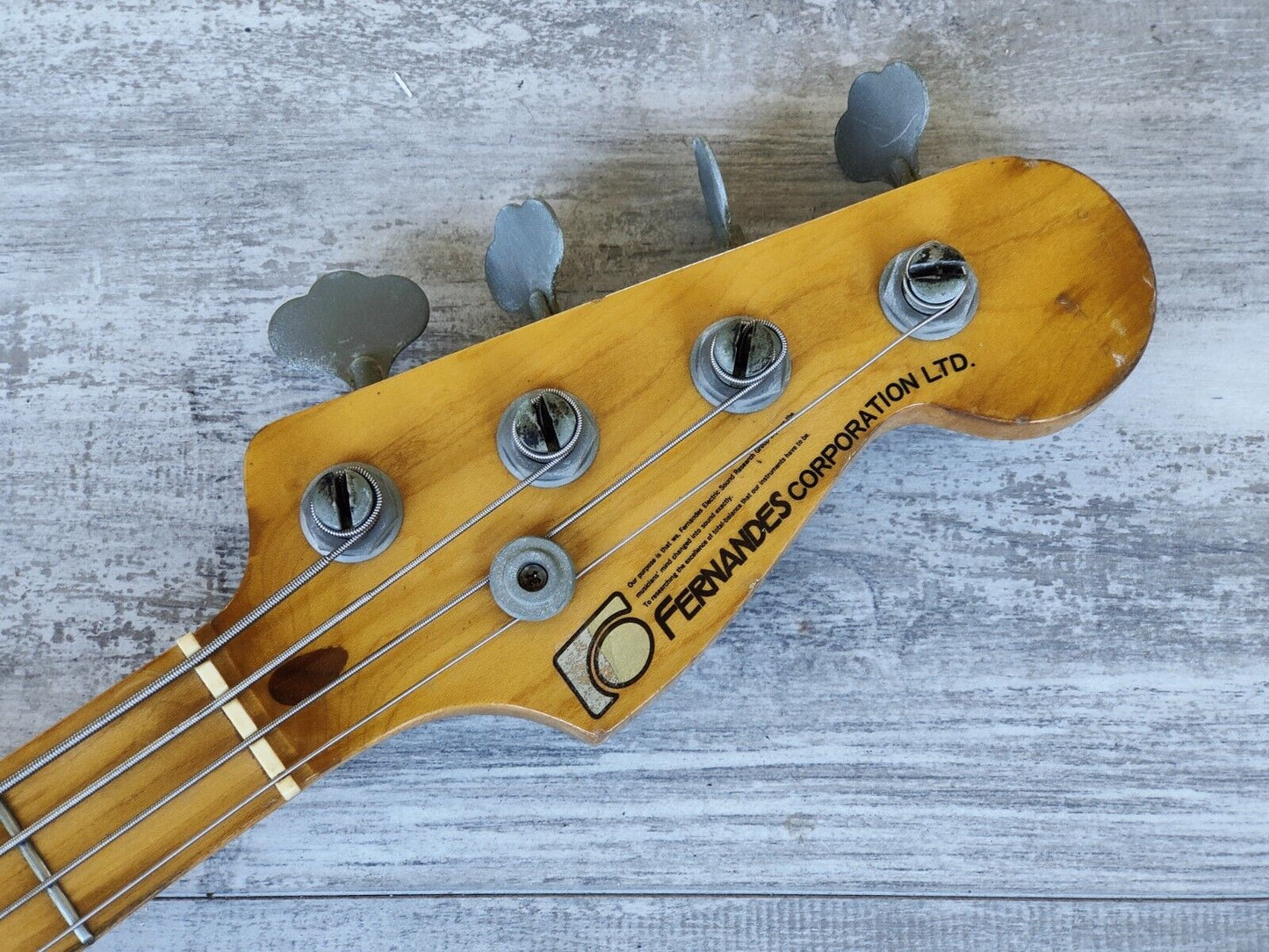 1978 Fernandes Japan FPB-50 Precision Bass (Aged Sunburst)