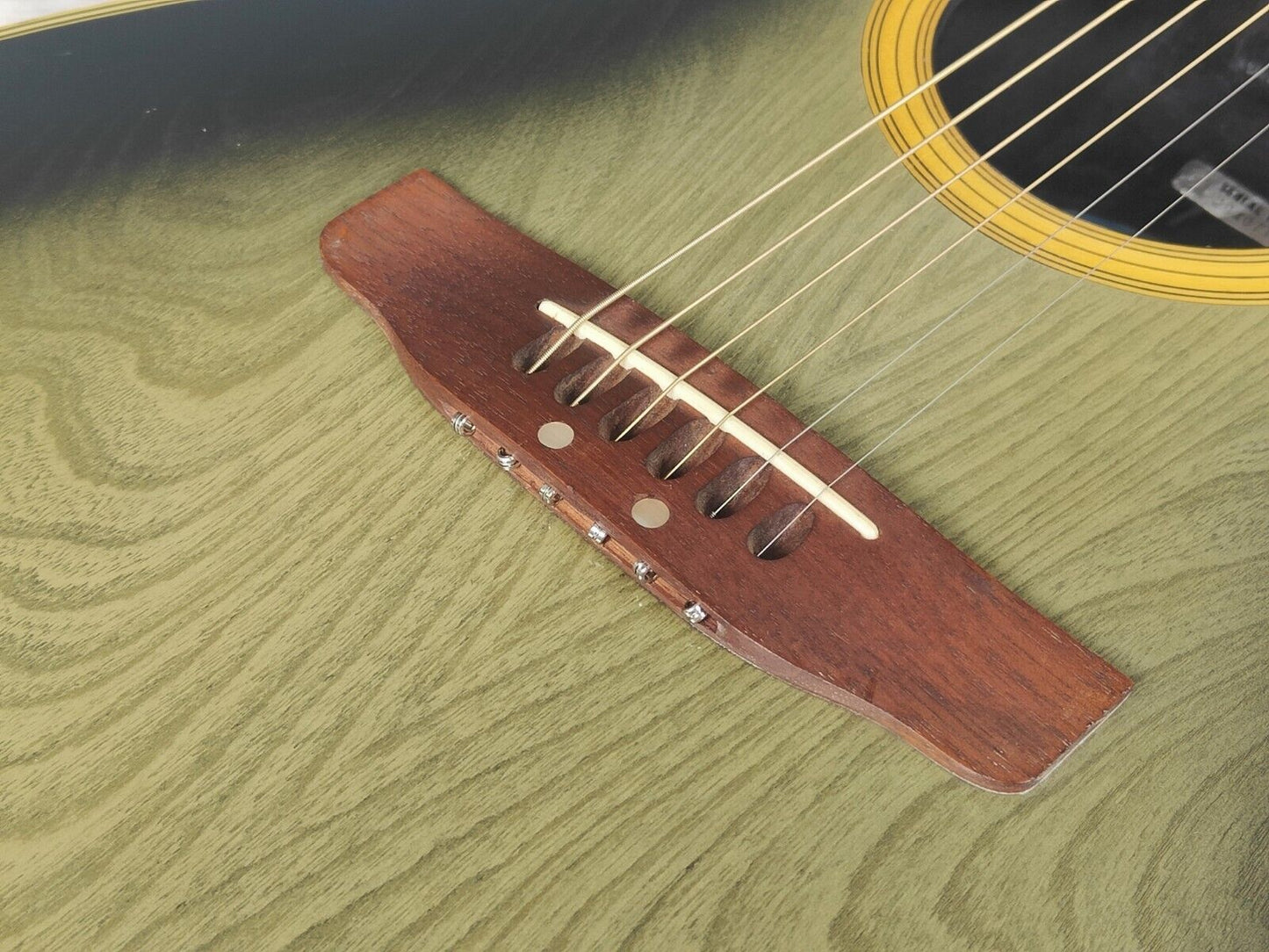 1990's Applause AE-38 Ovation Shaped Acoustic Guitar (Green Burst)