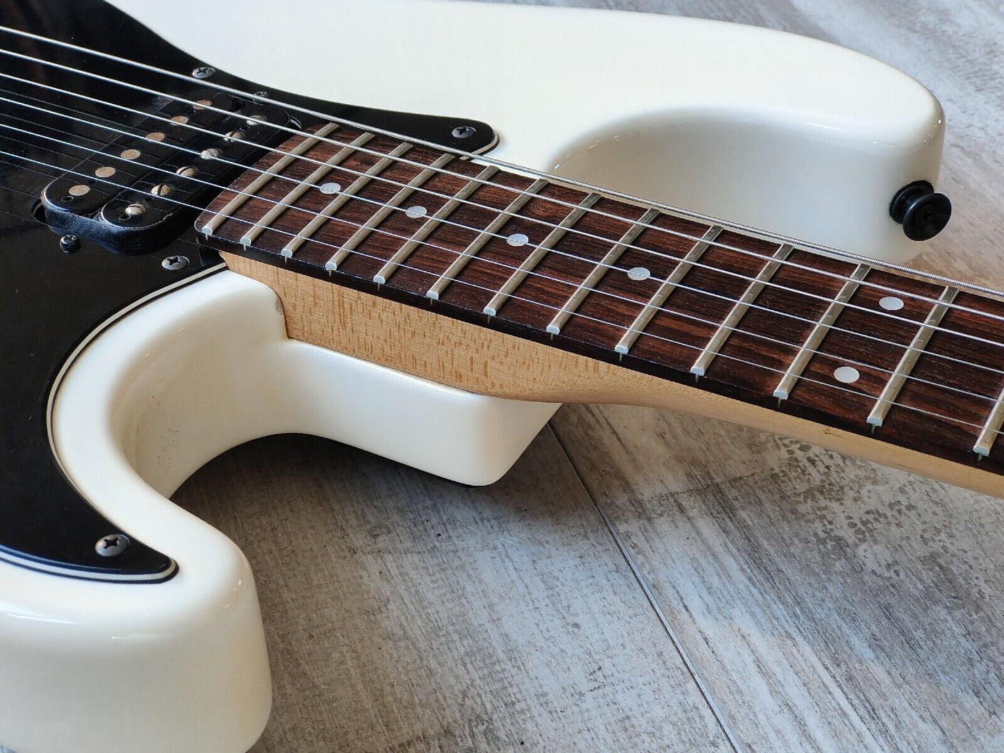 1987 Fender Japan E Series SF-455 Contemporary Stratocaster w/Kahler (White)