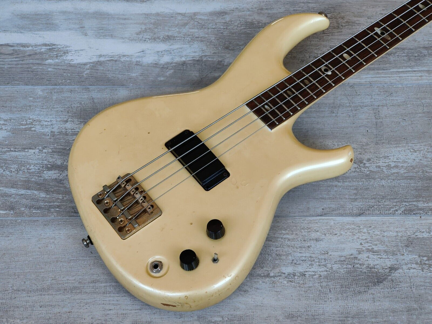 1984 Aria Pro II Japan SB Elite-I Electric Bass (Pearl White)