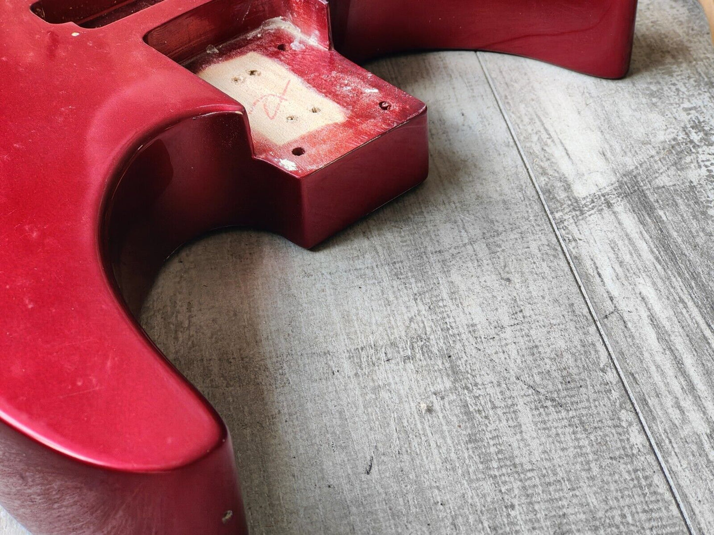 1990's Kramer Japan (by Tokai) LH Left Handed NOS Stratocaster Body/Neck (Red)