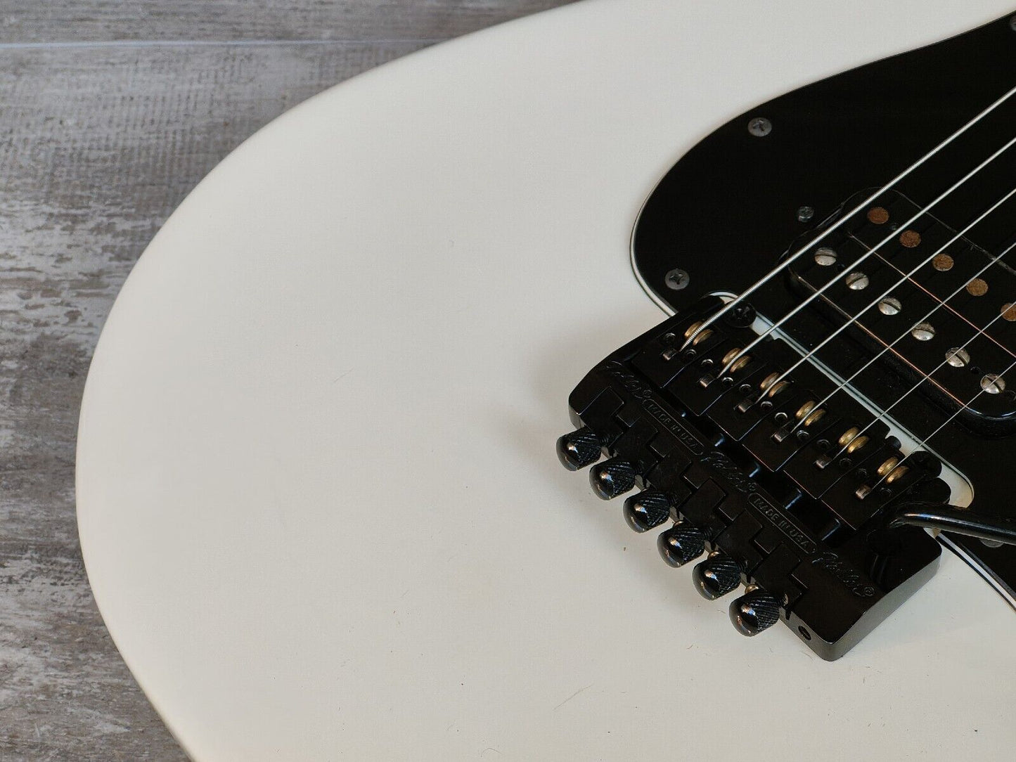 1987 Fender Japan E Series SF-455 Contemporary Stratocaster w/Kahler (White)