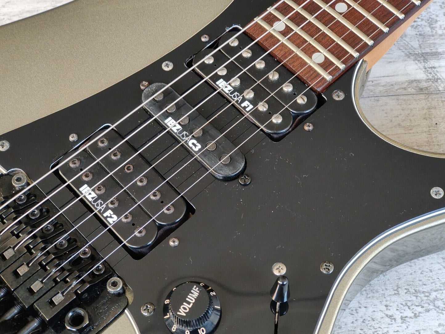 1997 Ibanez Japan RG380 HSH Superstrat (Pewter)