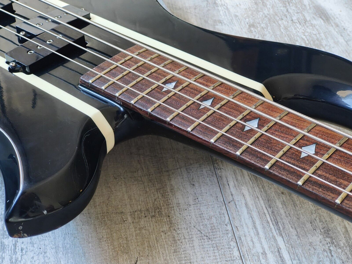 1996 Burny (Fernandes) EB-95X "X Japan" Signature Eagle Bass (Black)