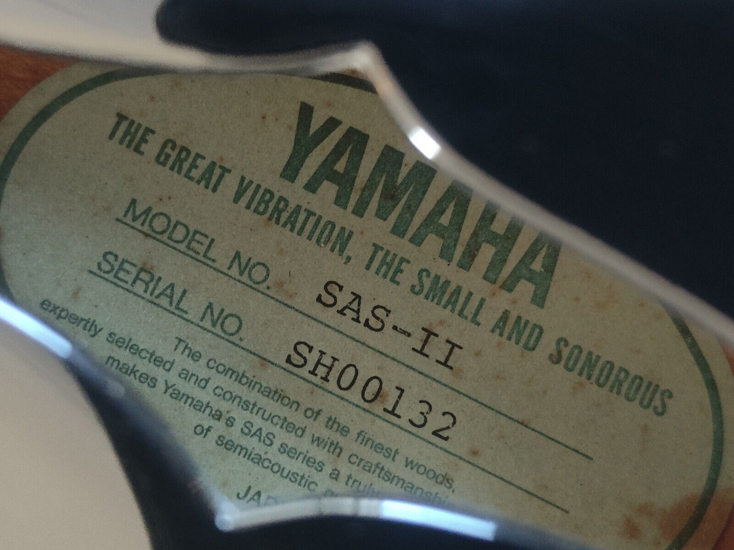 1988 Yamaha Japan SAS-II Semi Hollowbody Electric Guitar (Black)