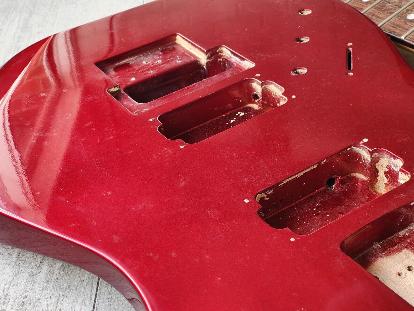 1990's Kramer Japan (by Tokai) LH Left Handed NOS Stratocaster Body/Neck (Red)