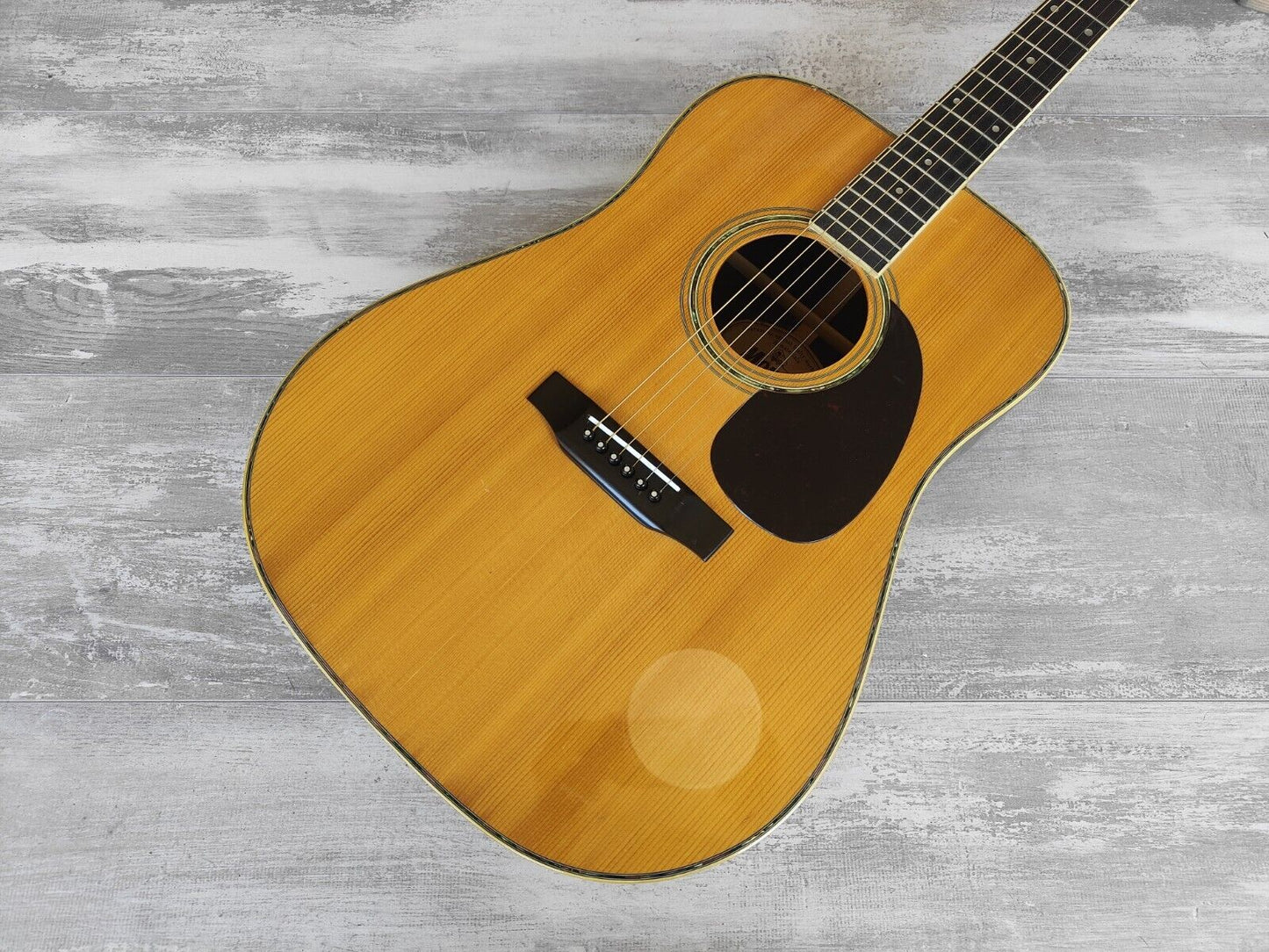 1980's Morris W-30 Japanese Vintage Acoustic Dreadnought Guitar (Natural)