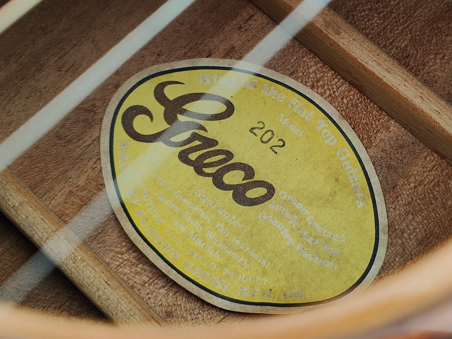 1975 Greco Japan Model 202 Hummingbird Acoustic (Natural)