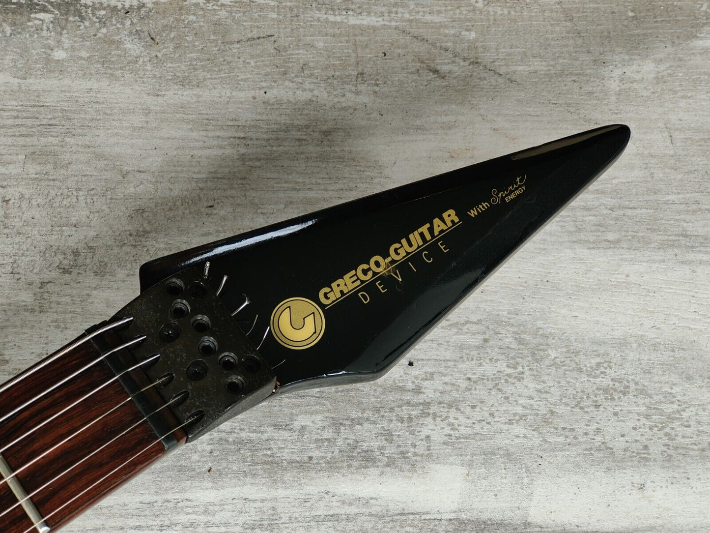 1984 Greco Japan GTZ65RB "Tusk" Rhoads V (Black & Gold)