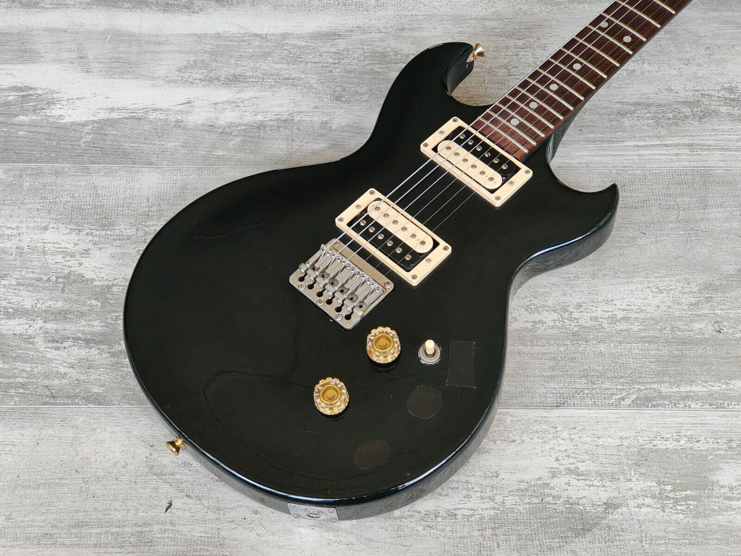 1981 Aria Pro II Japan CS-400 Cardinal Double Cutaway (Black)