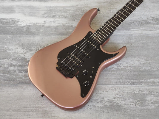 1986 Fernandes Japan FR-55 Revolver HSS Superstrat Stratocaster (Pearl Pink)