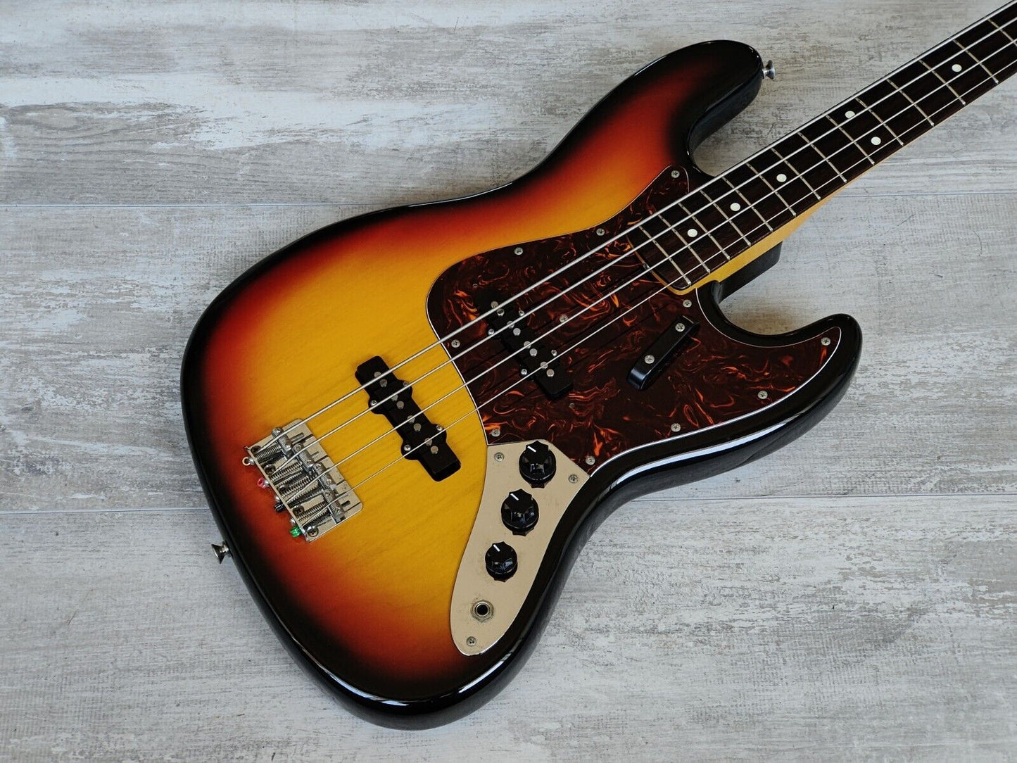 1981 Fernandes Japan RJB-75 "The Revival" Series Jazz Bass (Nitro Sunburst)