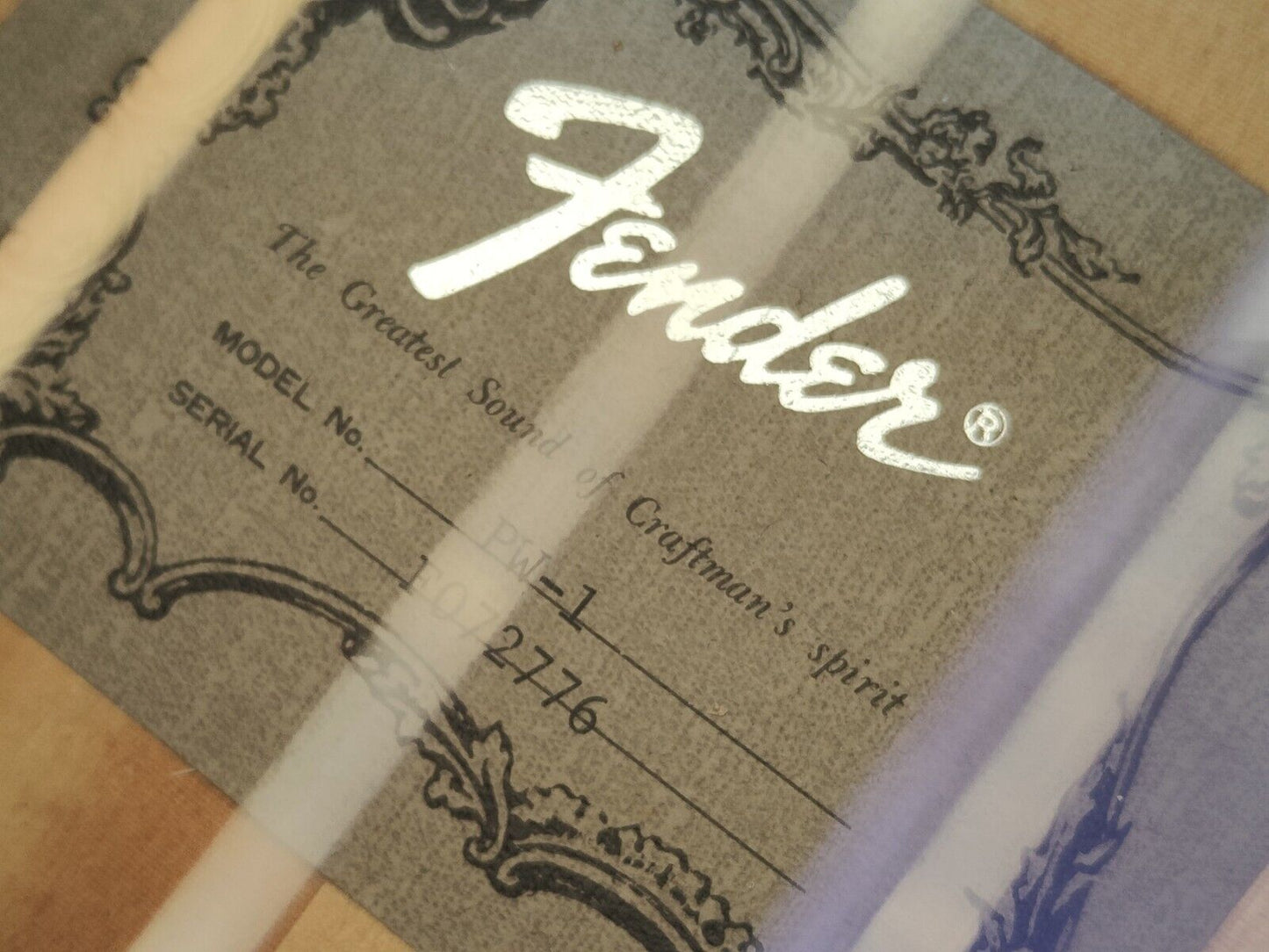 1986 Fender Japan PW-1 Phoenix Electric Acoustic Guitar