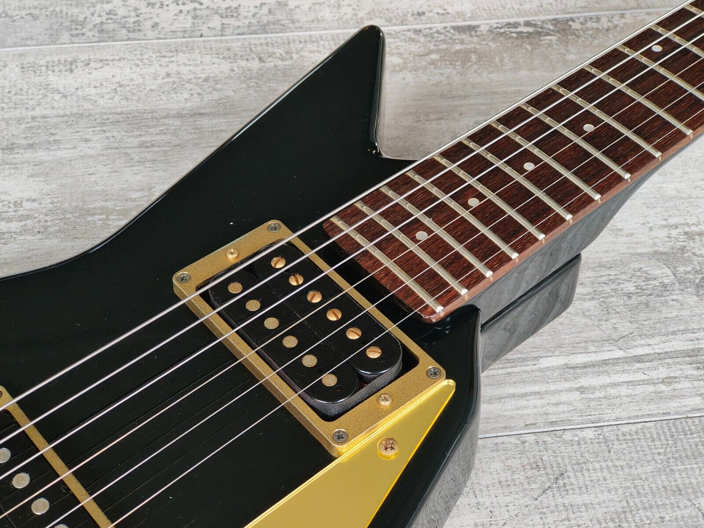 1984 Greco Japan GTZ65RB "Tusk" Rhoads V (Black & Gold)