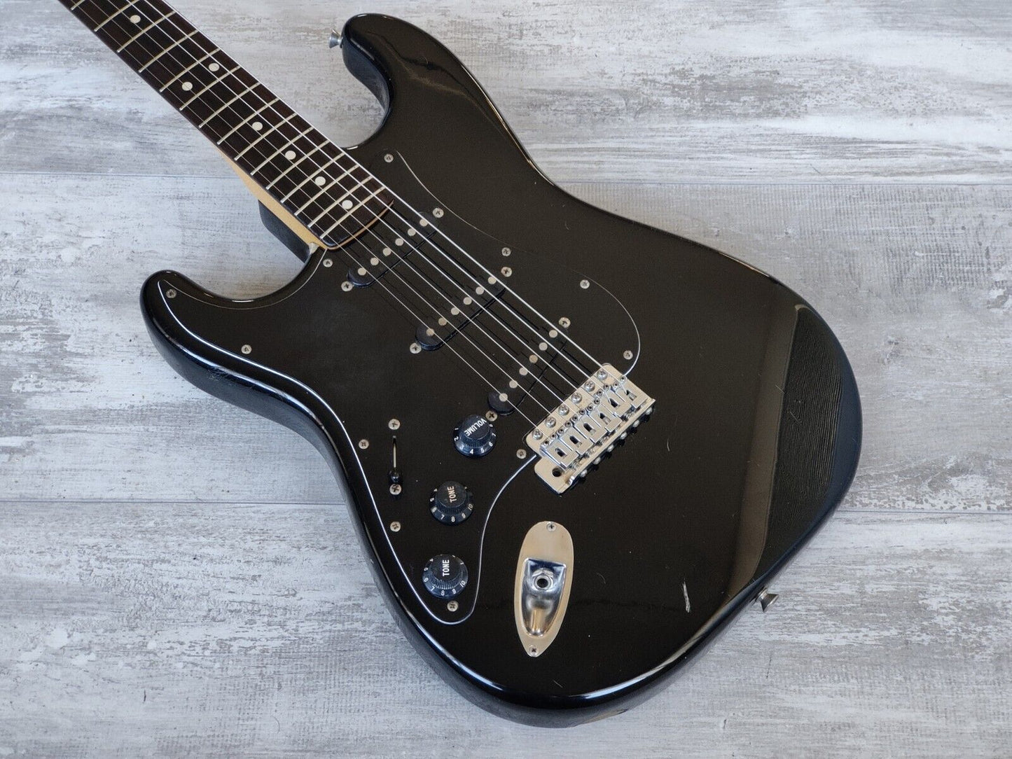 1986 Fender Japan ST72-55 LH Left Handed '72 Reissue Stratocaster (Black)