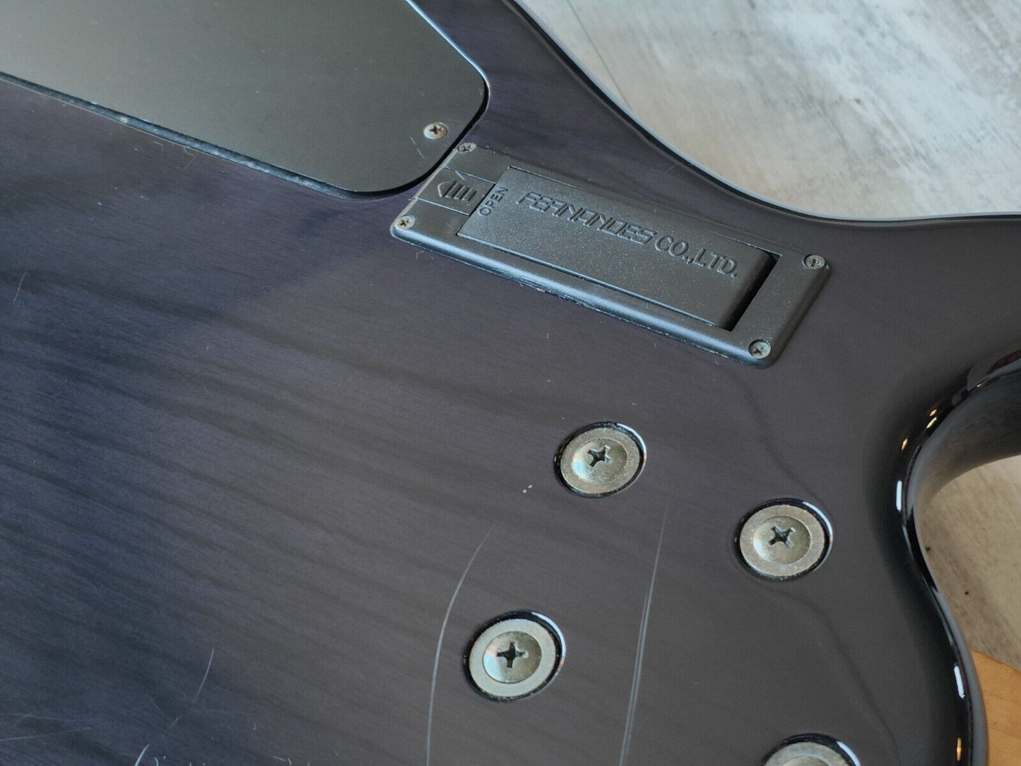 1990's Fernandes Japan FRB-75 Active Revolver Bass (Transparent Purple)