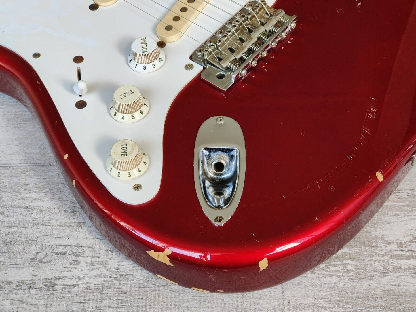 2007 Fender Japan ST57 '57 LH Left Handed Reissue Stratocaster (Candy Apple Red)