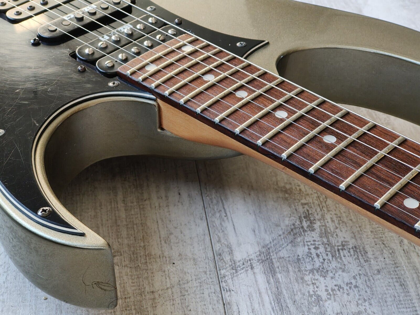 1997 Ibanez Japan RG380 HSH Superstrat (Pewter)