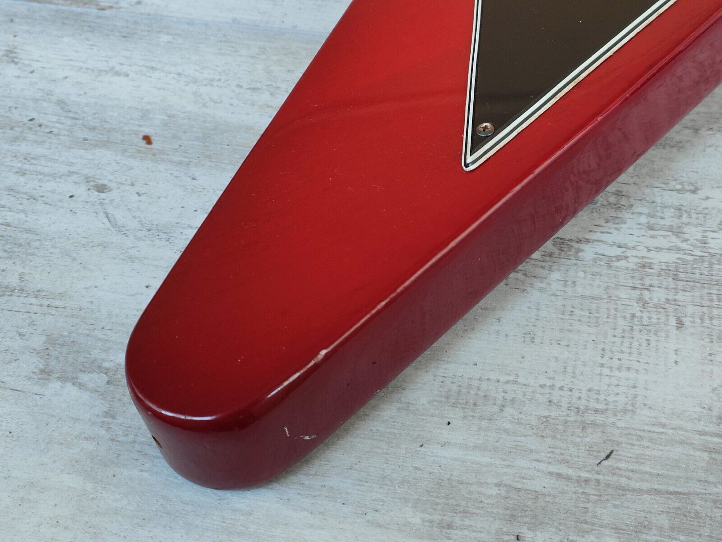 1988 Greco Japan FVB-75 Flying V Bass (Cherry Red)