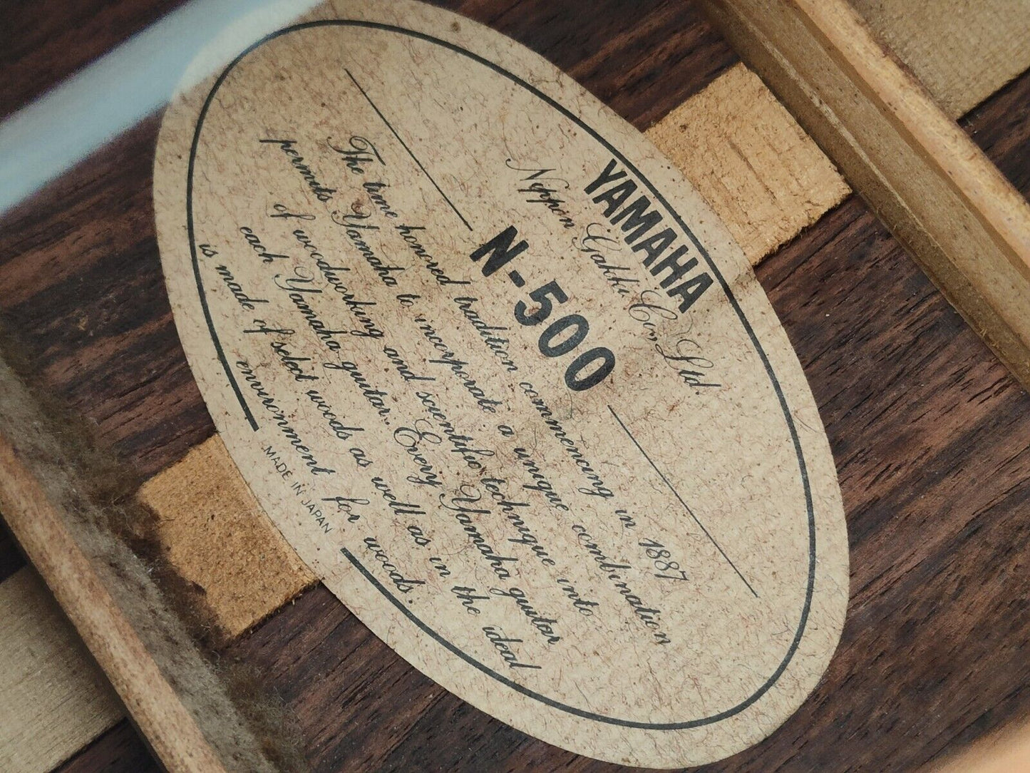 1985 Yamaha N-500 Japanese Vintage Acoustic Guitar (Natural)