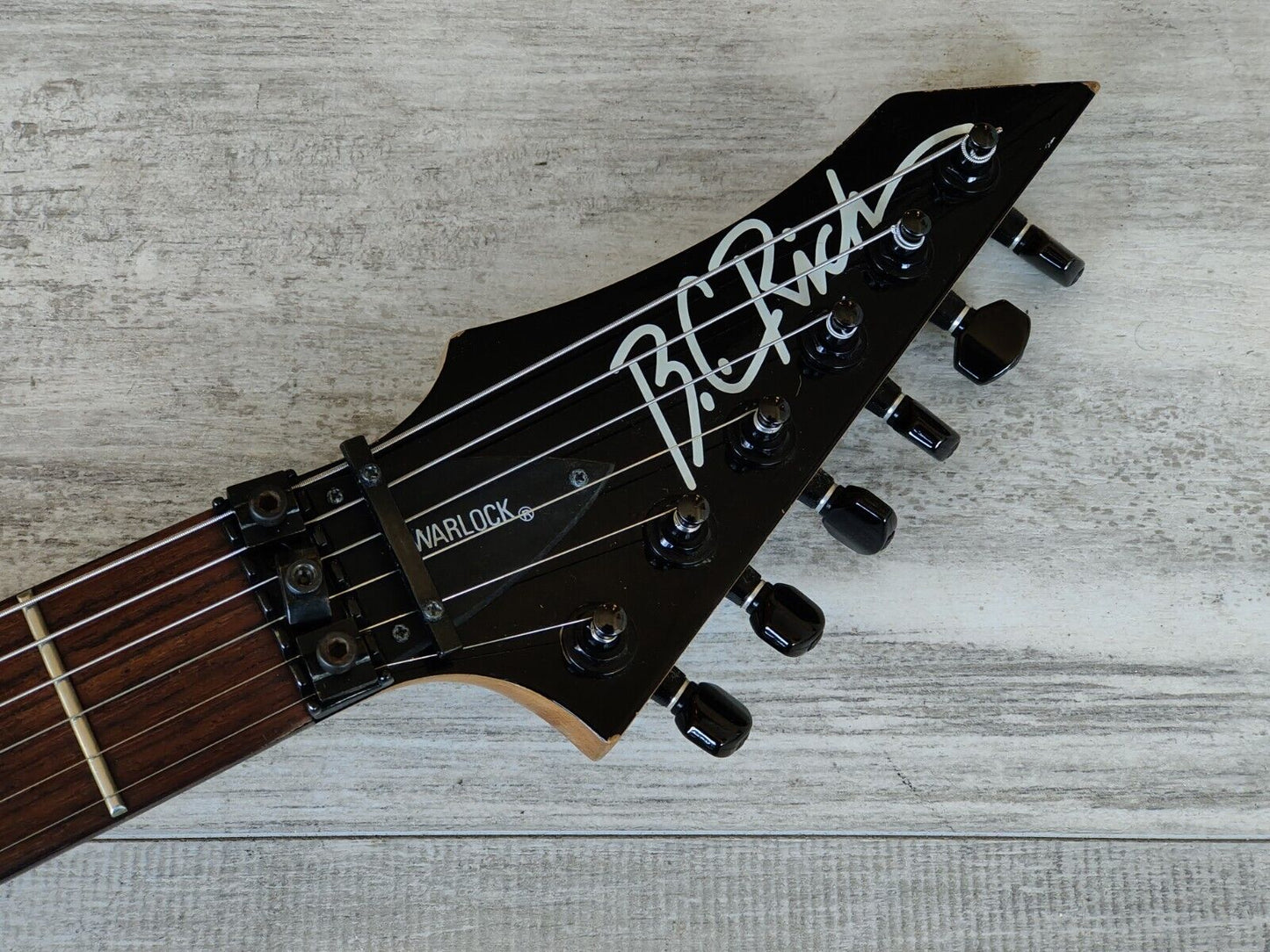 1993 BC Rich Japan NJ Series Warlock w/Floyd Rose & Reverse Headstock (Black)