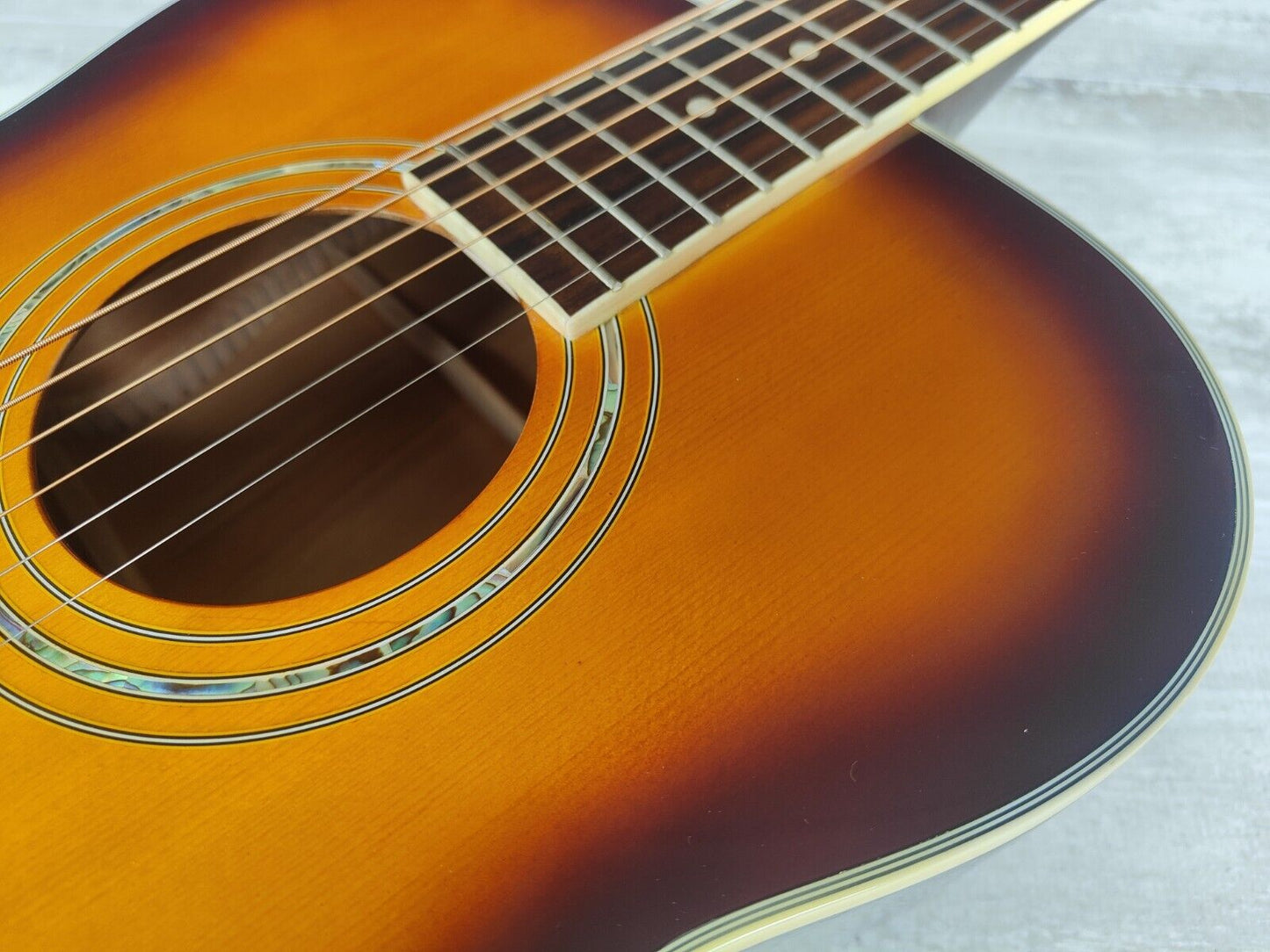 Hummingbird Custom (by Tokai Japan) Acoustic Guitar (Brown Sunburst)