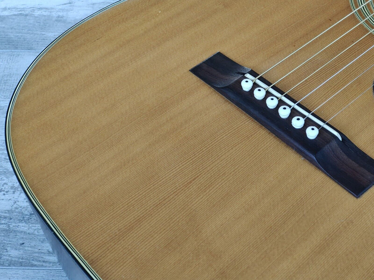 1970's Jumbo Japanese Vintage Parlor Style Acoustic Guitar (Natural)