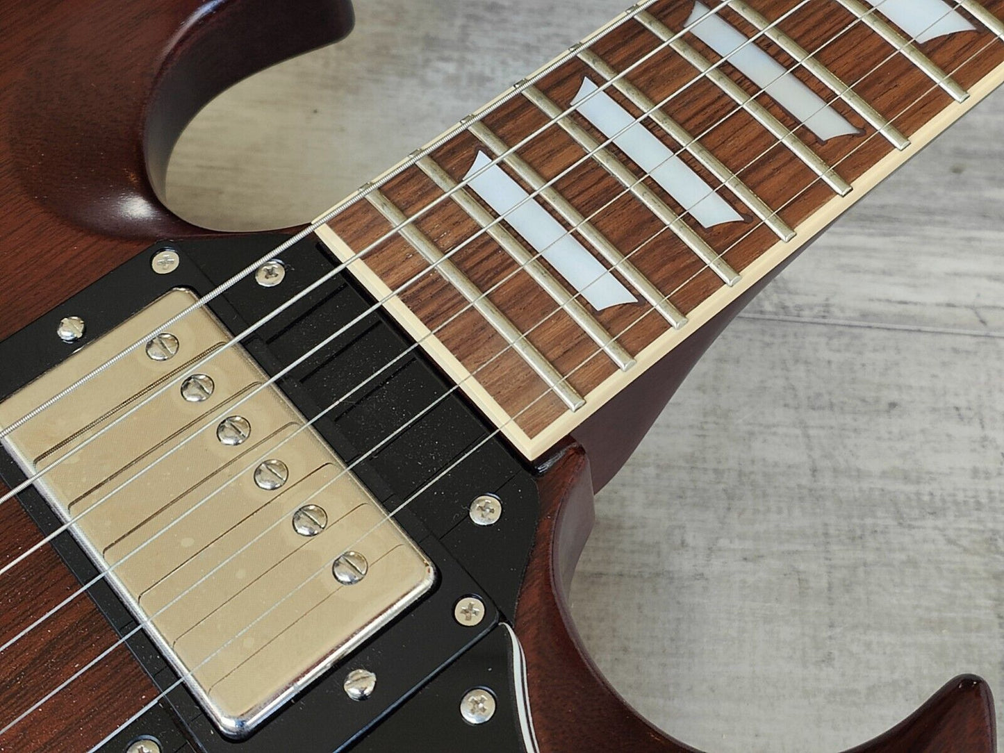 2017 Tokai "Premium Series" SG-215 Double Cutaway SG (Worn Brown)