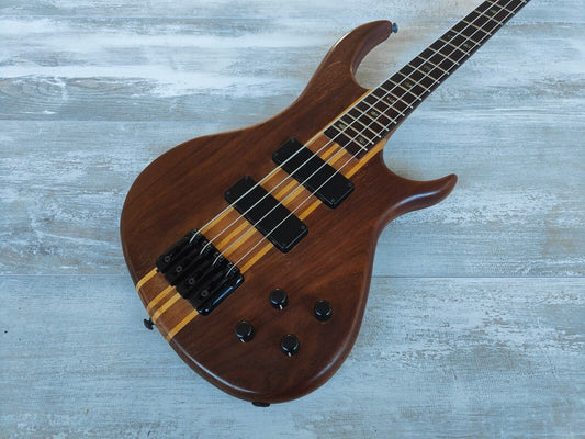 1990's Aria Pro II Neckthrough Bass (Stained Brown/Natural)