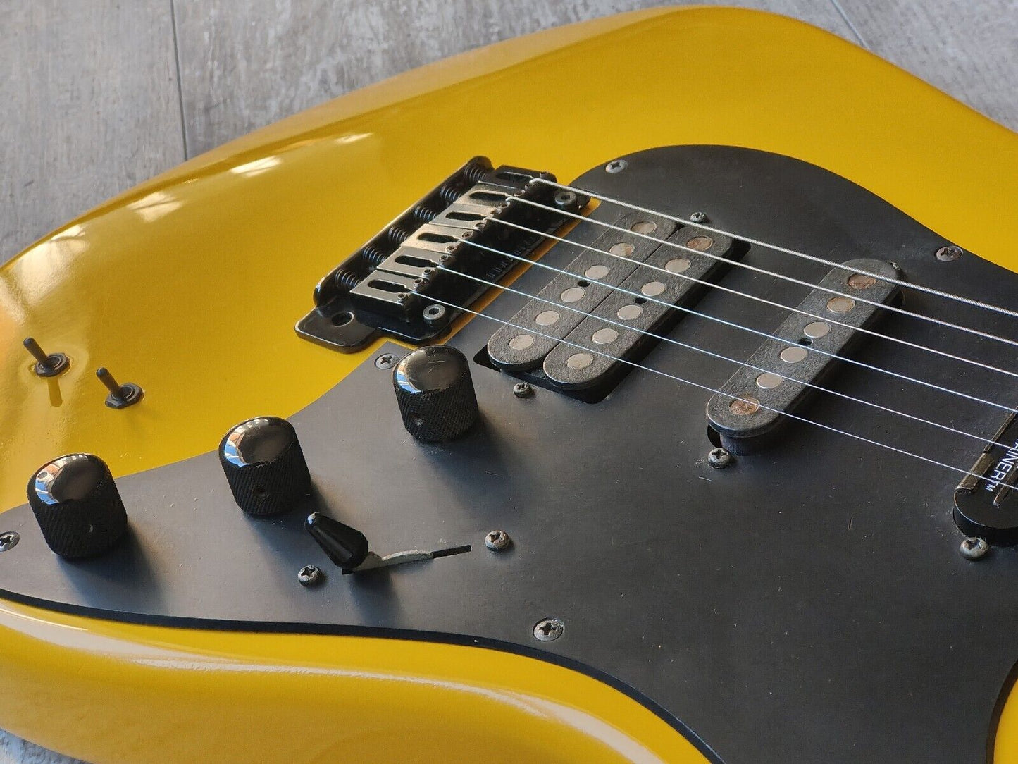 1990's Fernandes Japan FST-75S Stratocaster w/Sustainer (Refinished Yellow)