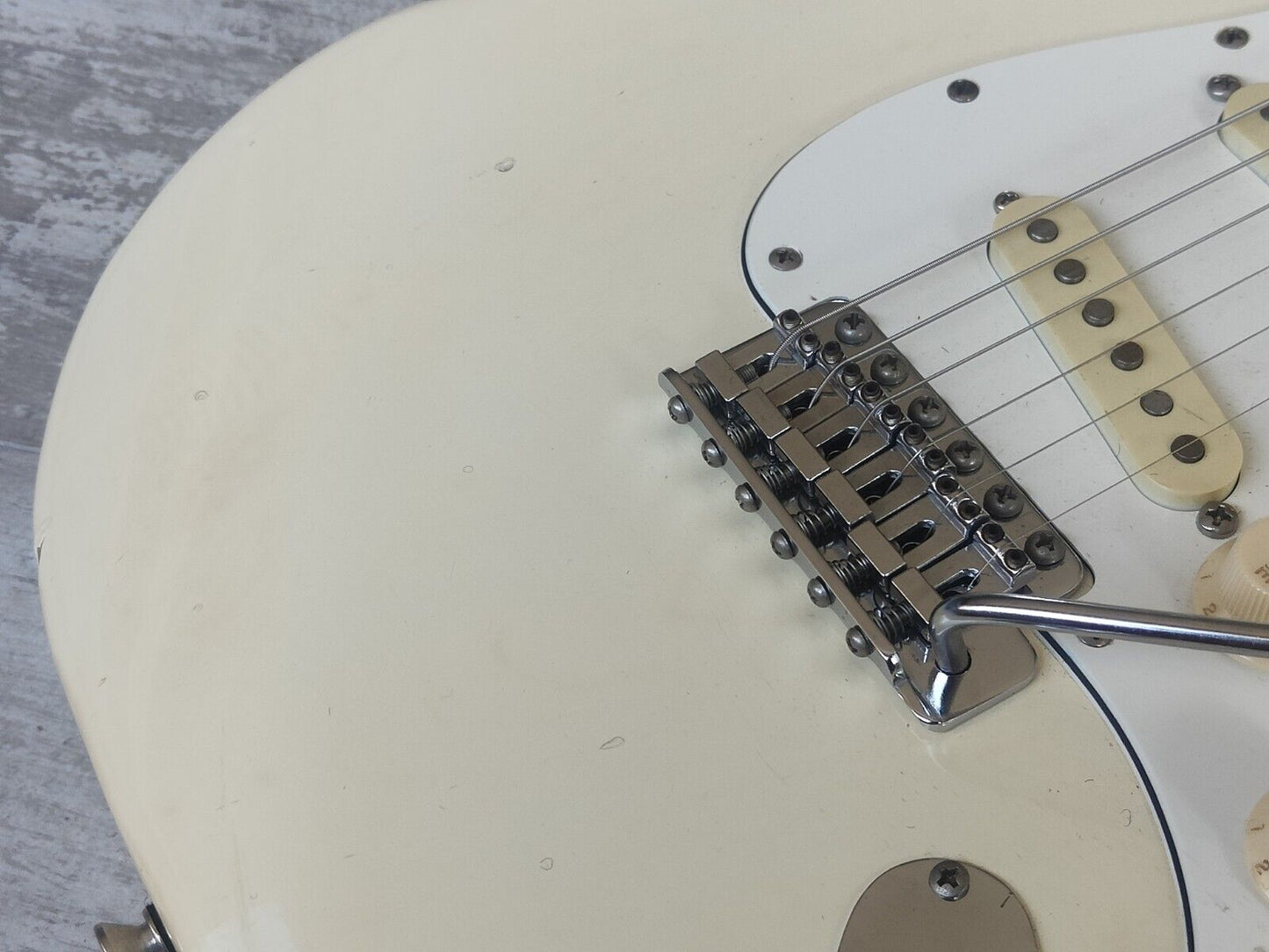1985 Fender Japan ST72-65 Scalloped Stratocaster (Aged Olympic White)